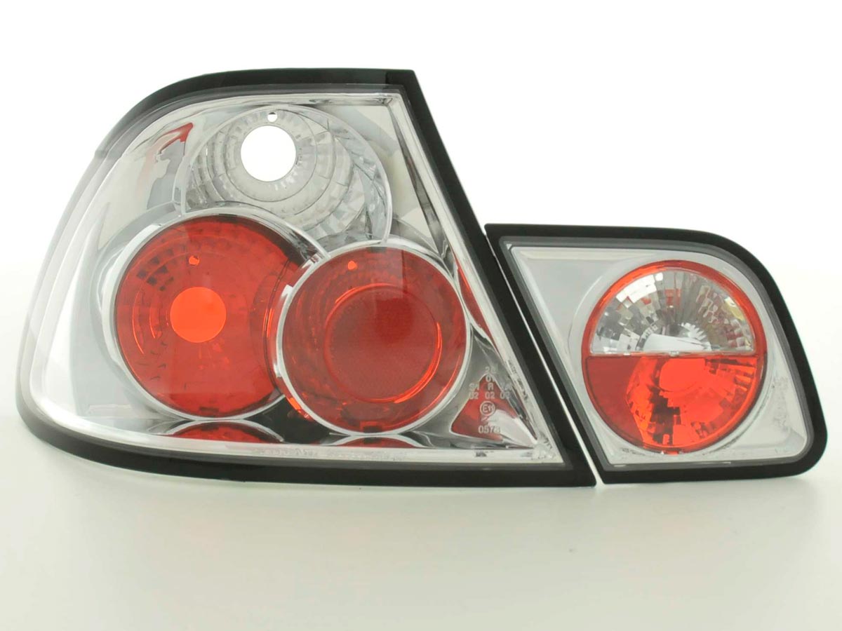 Rückleuchten Set BMW 3er Coupe Typ E46 99-02 chrom Rückleuchten Set BMW 3er Coupe Typ E46 99-02 chrom
